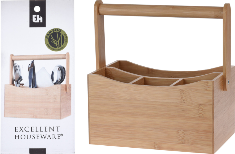 Bestekhouder met handvat Bamboe
