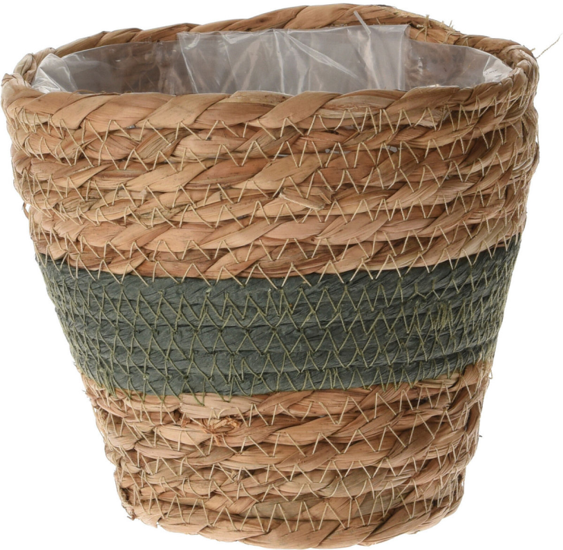 Bloempot natural rope set 3 stuks - donker groen