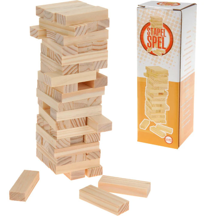 Stapeltoren Hout 54 Stenen