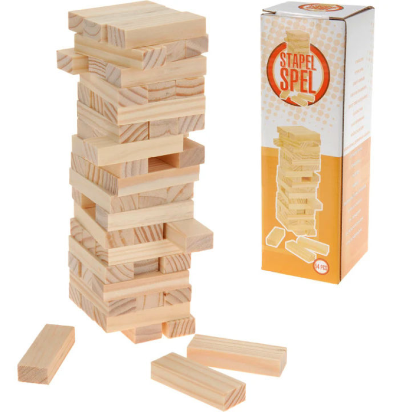 Stapeltoren Hout 54 Stenen