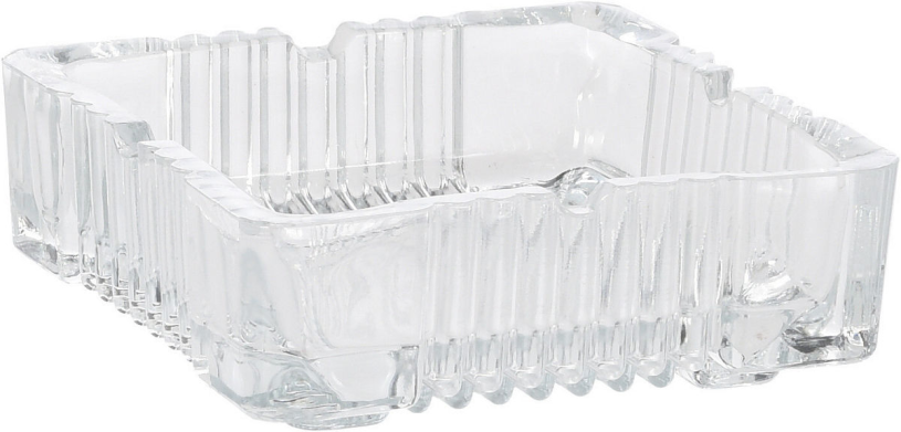 Asbak glas vierkant 10x10cm