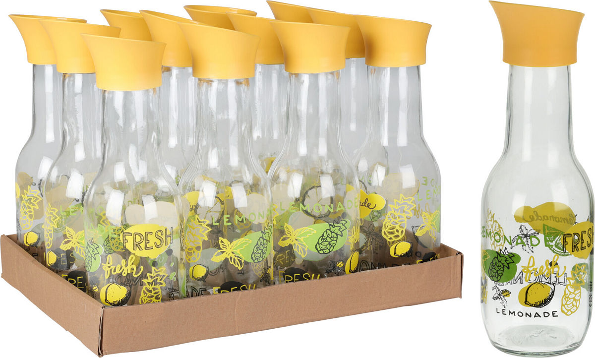 Schenkkan Citroen print glas 1L