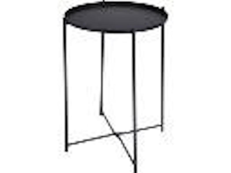 Bijzettafel metaal dia 35cm hoogte 47cm - zwart