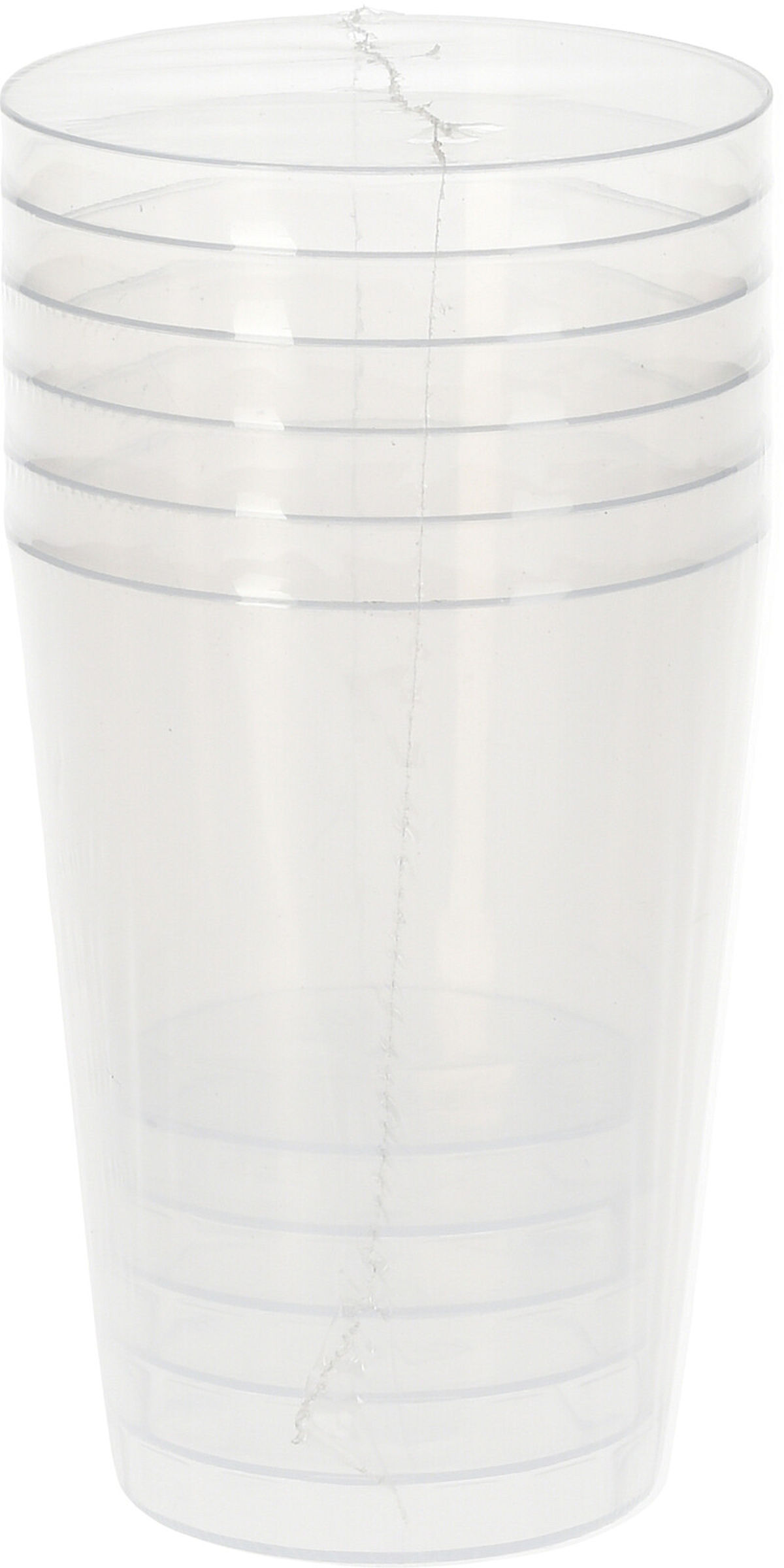 Re-Usable Transparant Drinkglas PP 280ml set 5 stuks