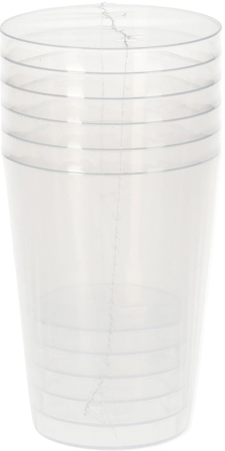 Re-Usable Transparant Drinkglas PP 280ml set 5 stuks