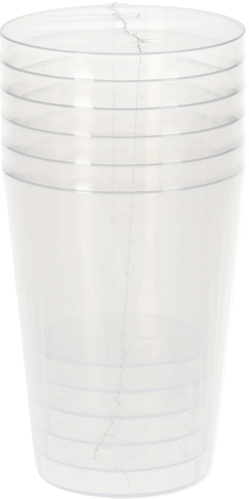 Re-Usable Transparant Drinkglas PP 280ml set 5 stuks