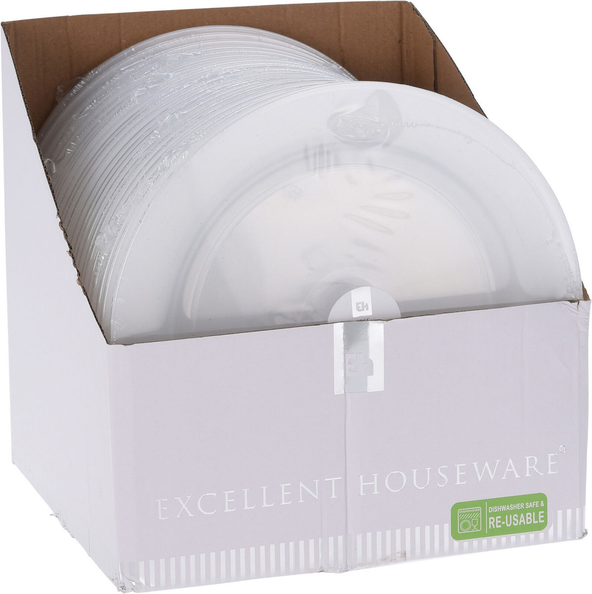 Re-Usable Transparant Bord PP 23cm set 4 stuks