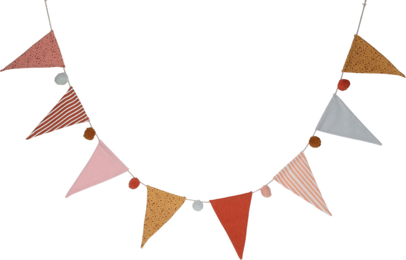 Vlaggenlijn katoen multi color 160cm