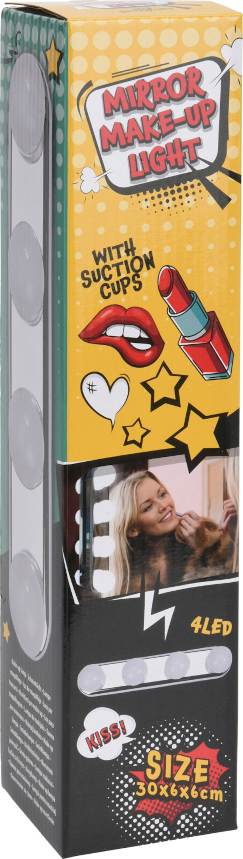 Make-Up lamp star 30x6x6cm verlichting met zuignap