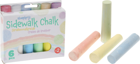 Stoepkrijt Jumbo 10cm set 6 stuks