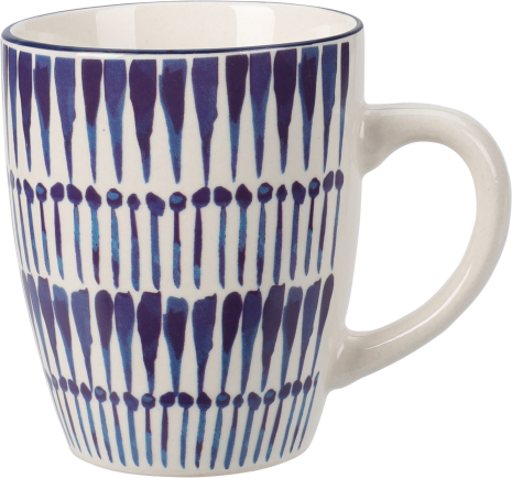 Beker porselein 35cl blue assorti