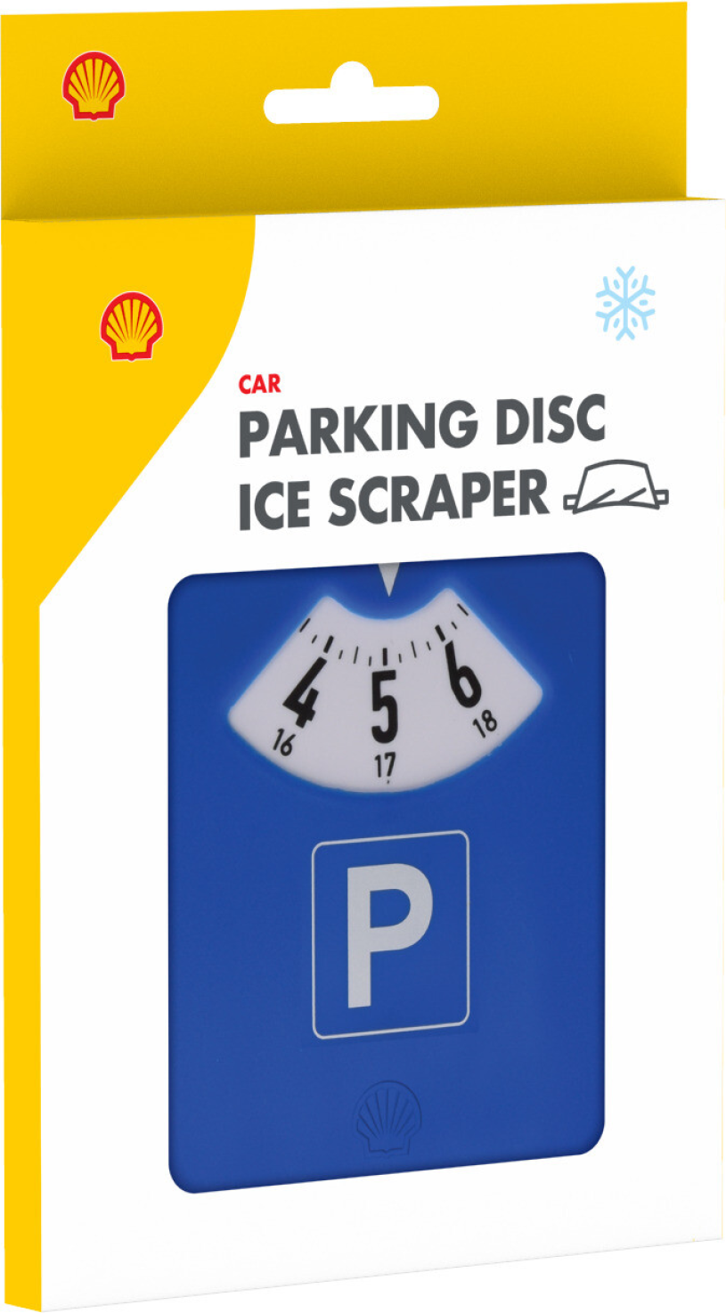 Shell ijskrabber met parkeerschijf