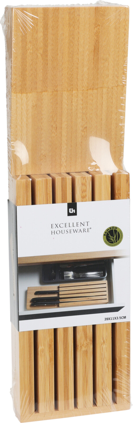 Bamboe messenblok voor 5 messen