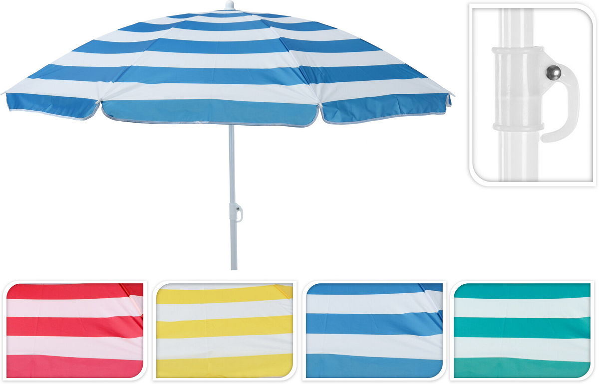 Strandparasol Stripe 150cm 4 assorti kleur