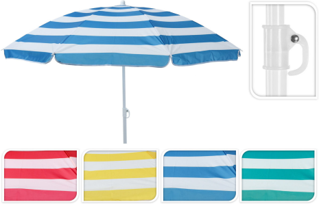 Strandparasol Stripe 150cm 4 assorti kleur