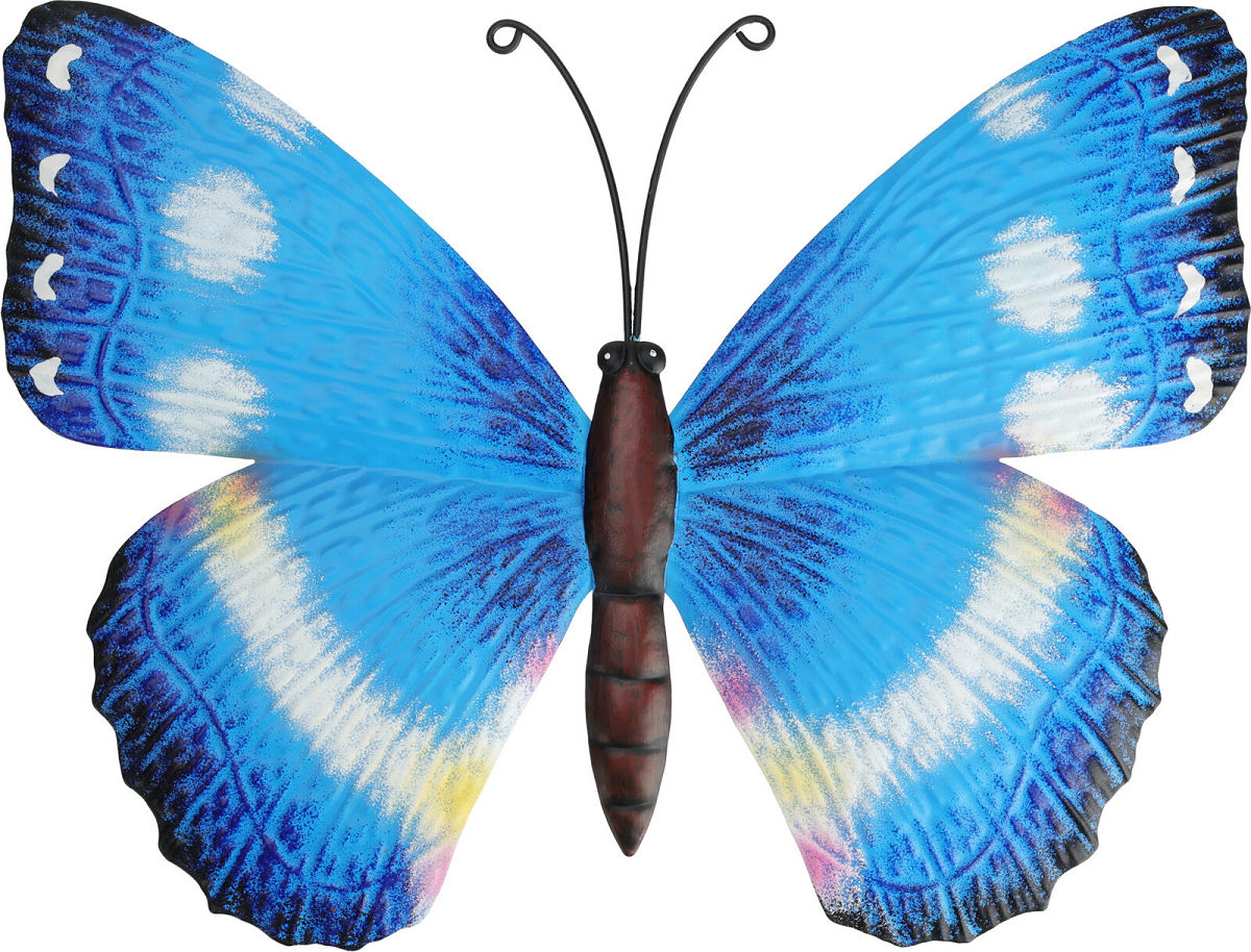 Muurdecoratie metalen vlinder 27.5x23cm
