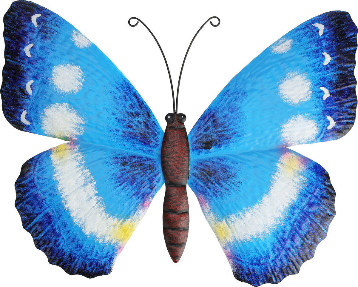 Muurdecoratie metalen vlinder 38.5x30cm