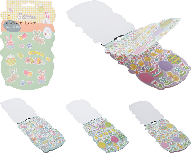 Paas Stickerboekje glitter assorti