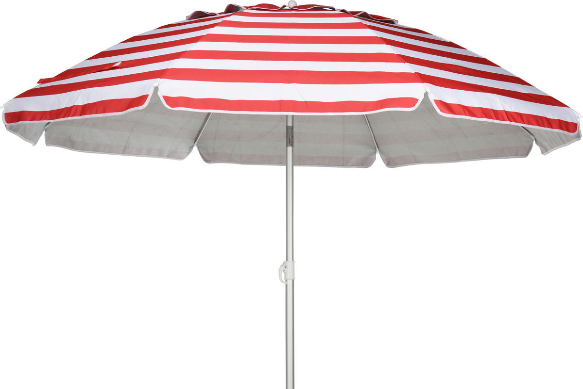 Strandparasol Alu Streep 180cm 2 assorti kleur