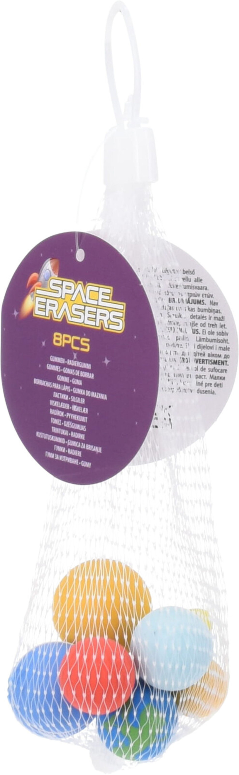 Gummen Planeten in net set 8 stuks assorti