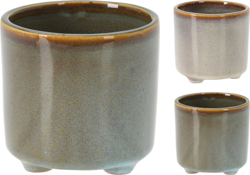 Bloempot porselein 10x10cm - assorti