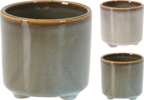 Bloempot porselein 10x10cm - assorti
