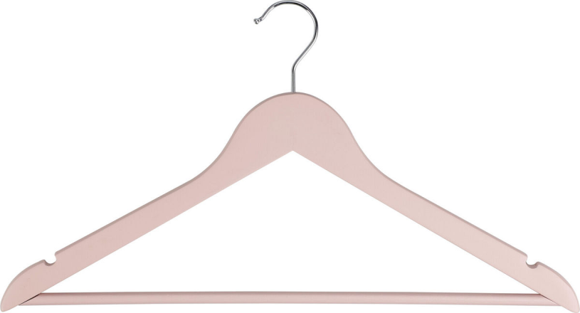 Kledinghanger hout set 3 stuks assorti kleur