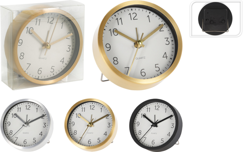 Wekker Alu 9x3,5cm assorti