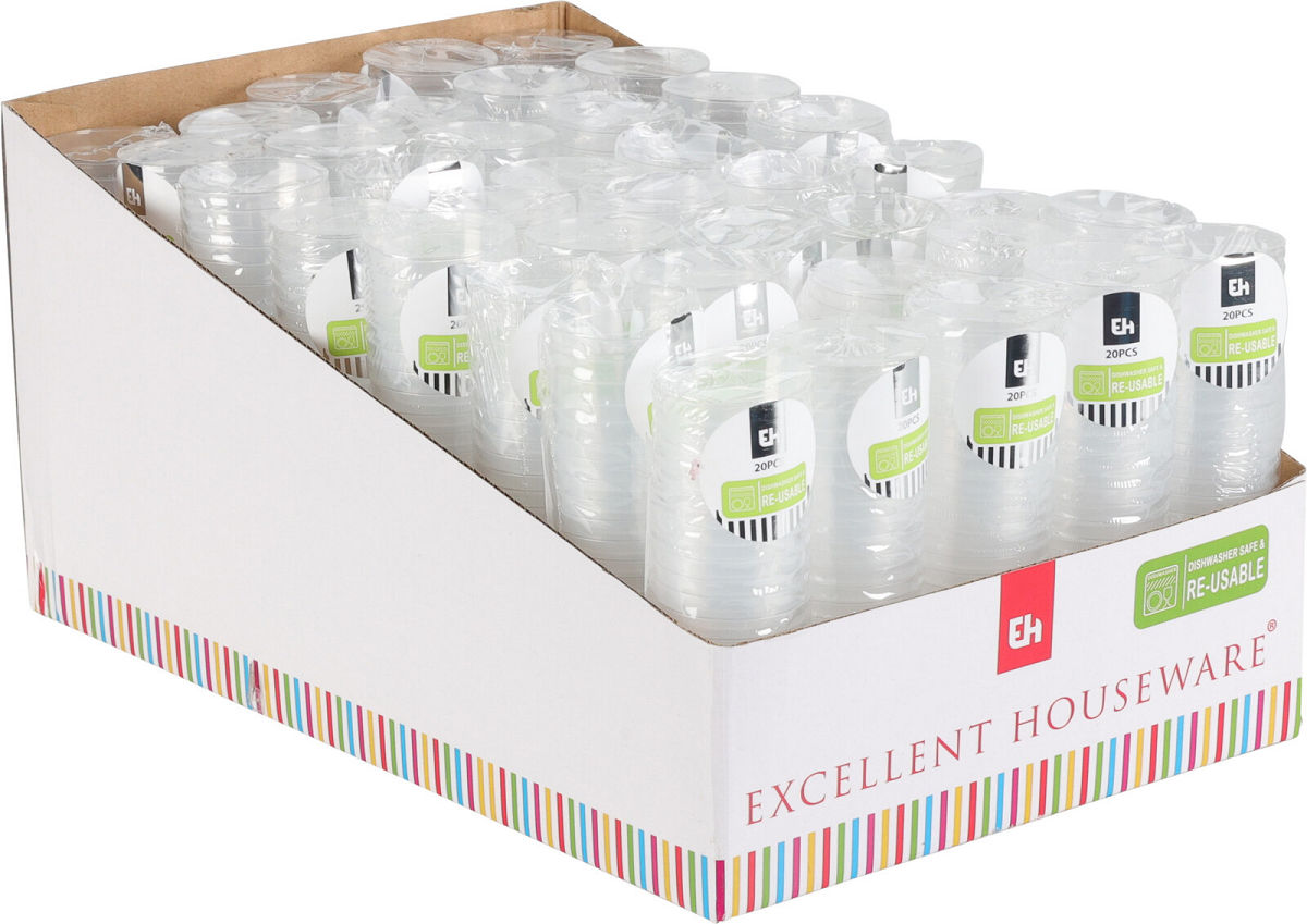 Re-Usable Transparant Shotglas PP set 20 stuks