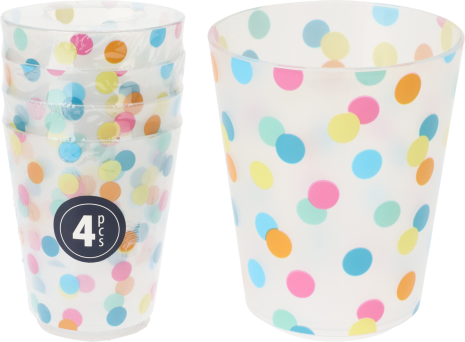 Beker set 4 stuks Dots