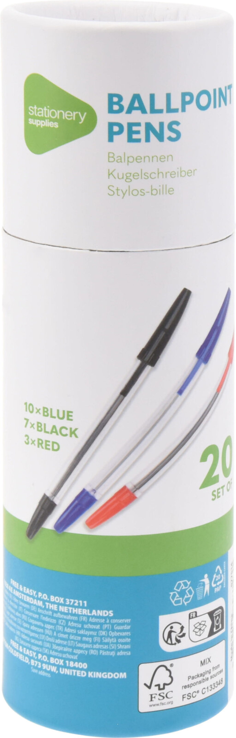 Balpennen set 20 stuks in koker