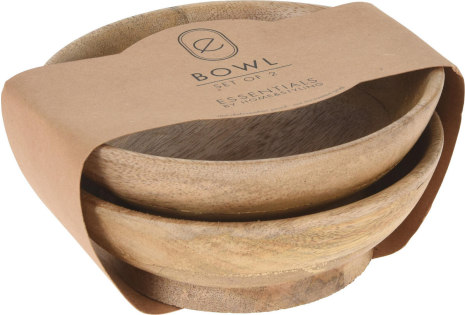 Walnoot schalen 16cm set 2 stuks