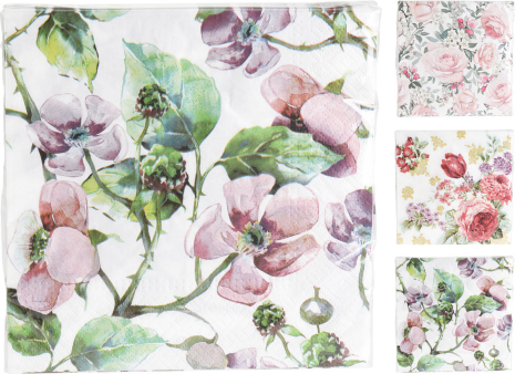Servetten 33x33cm 16 stuks - Flower 1