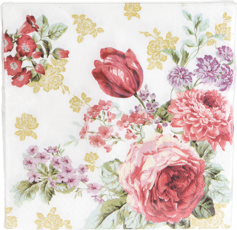 Servetten 33x33cm 16 stuks - Flower 1