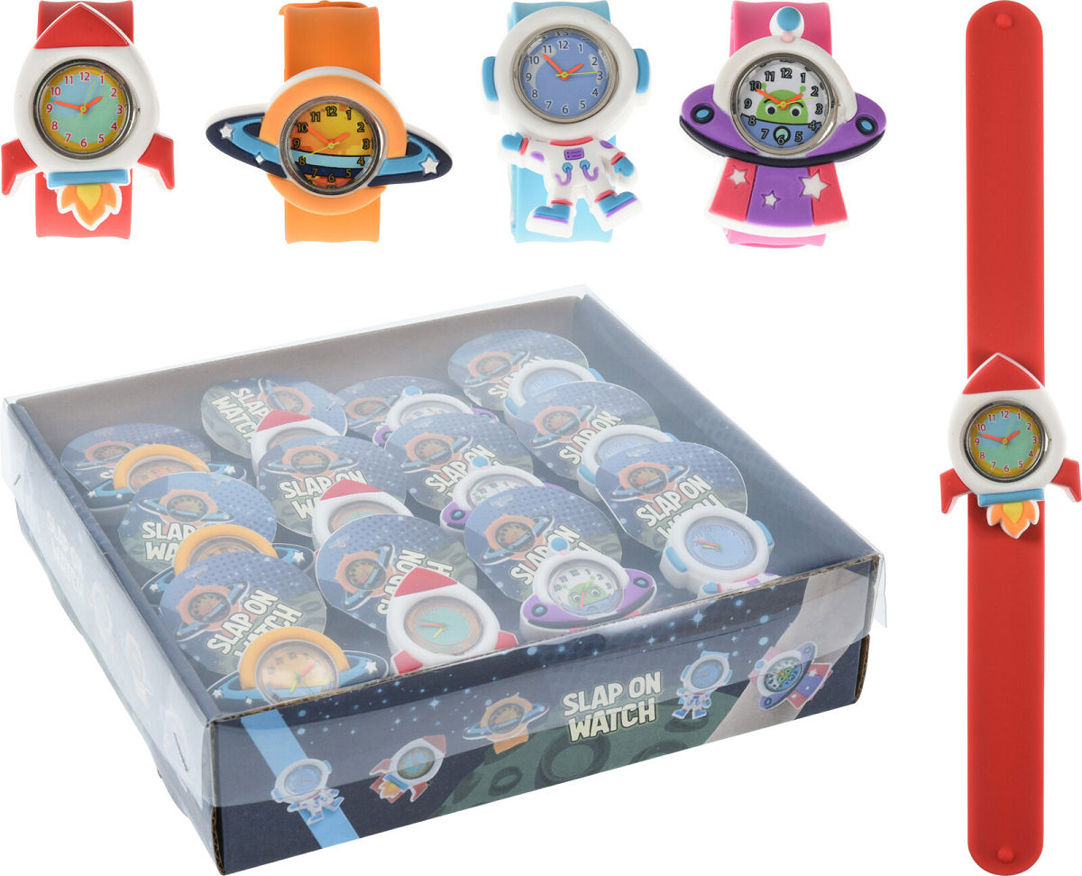 Klaparmband met horlge space - assorti