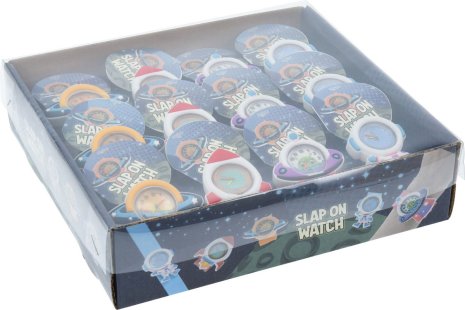 Klaparmband met horlge space - assorti