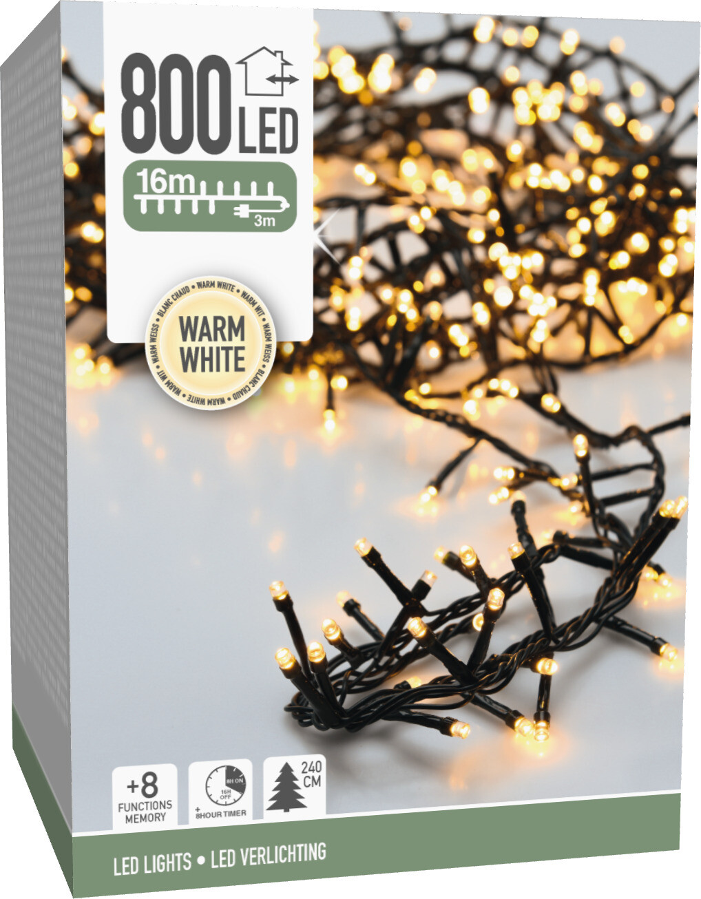 Verlichting 800LED Microcluster 16M IP44 - Warm wit
