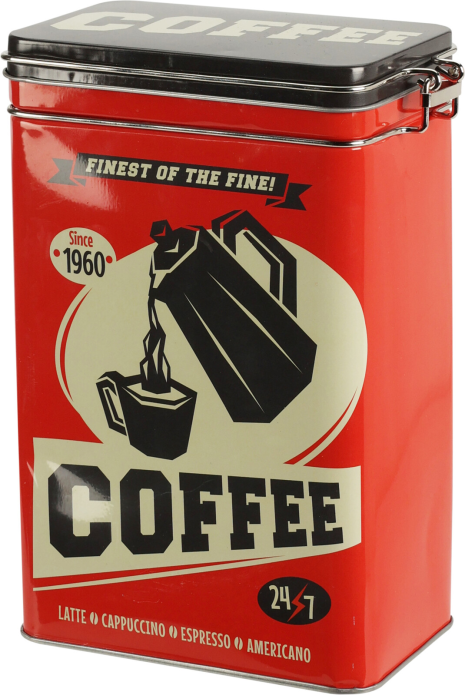 Voorraadblik Staal Koffie 4 assorti