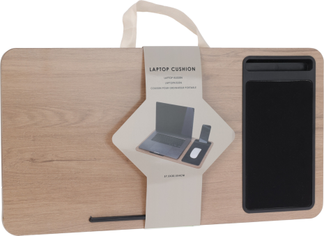 Laptop tray met kussen 575x305x40mm - bruin