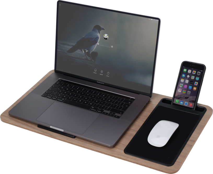 Laptop tray met kussen 575x305x40mm - bruin