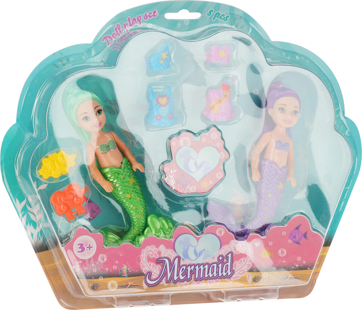 Zeemeermin speelset 8-delig