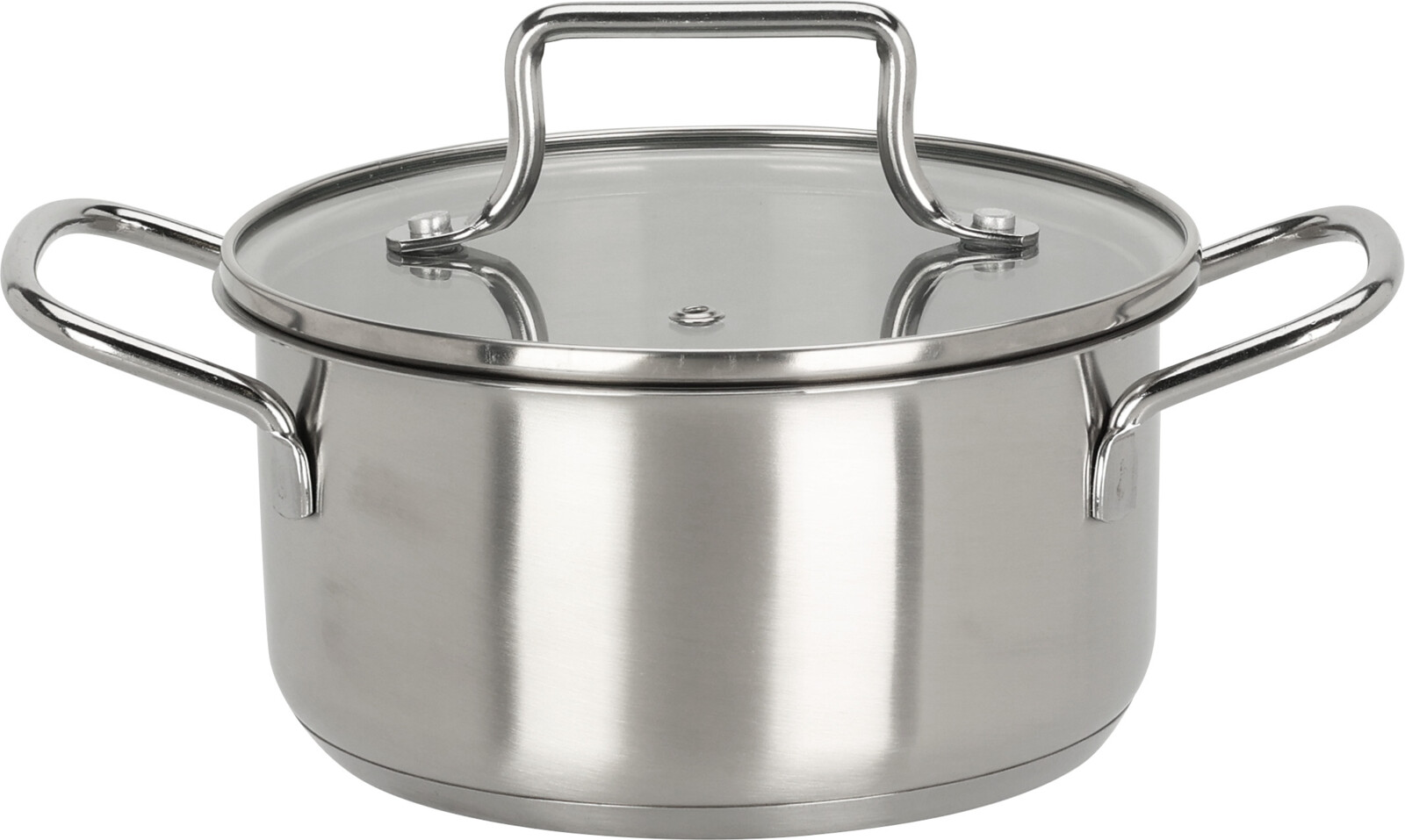 EH Pannenset RVS met glazen deksel set 7-delig