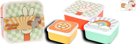 Lunchbox set 3 stuks assorti