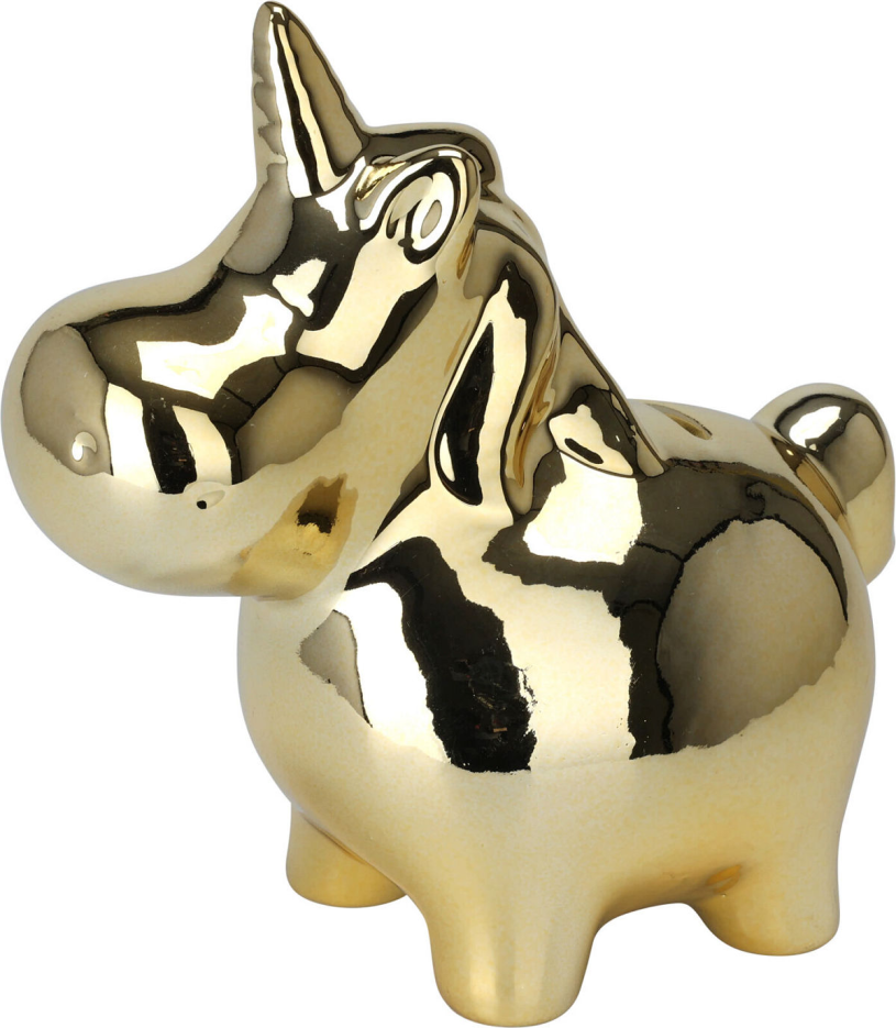 Spaarpot Eenhoorn metallic assorti