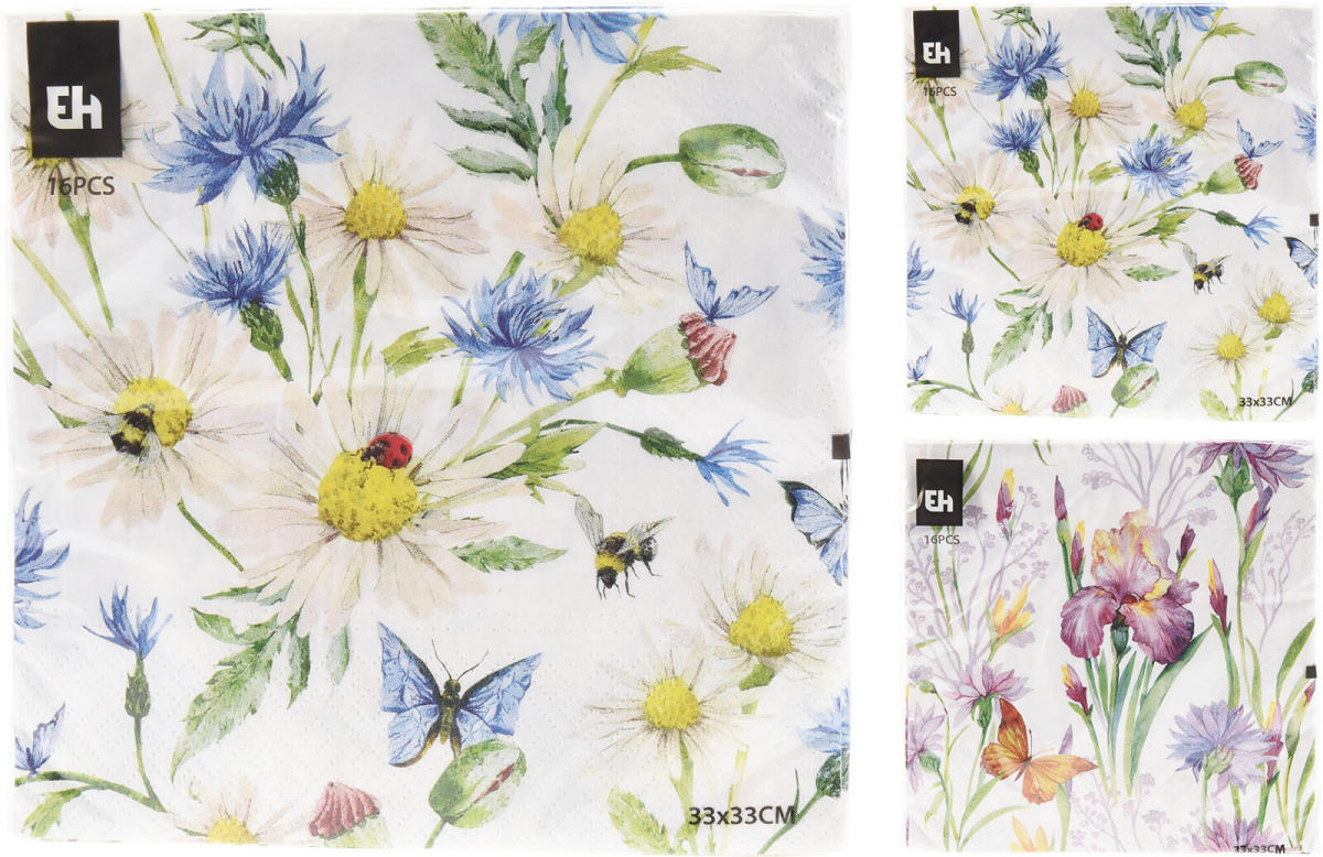 Servetten 33x33cm 16 stuks - Flower 4