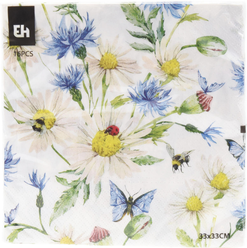 Servetten 33x33cm 16 stuks - Flower 4