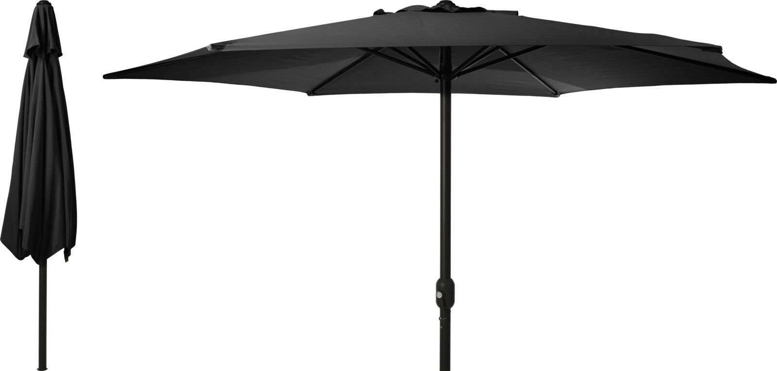 Parasol 3m met draaimechanisme 48mm buis - antraciet