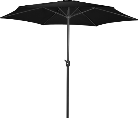 Parasol 3m met draaimechanisme 48mm buis - zwart