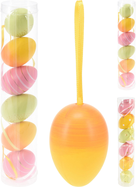 Paaseitjes 6cm set 6 stuks assorti