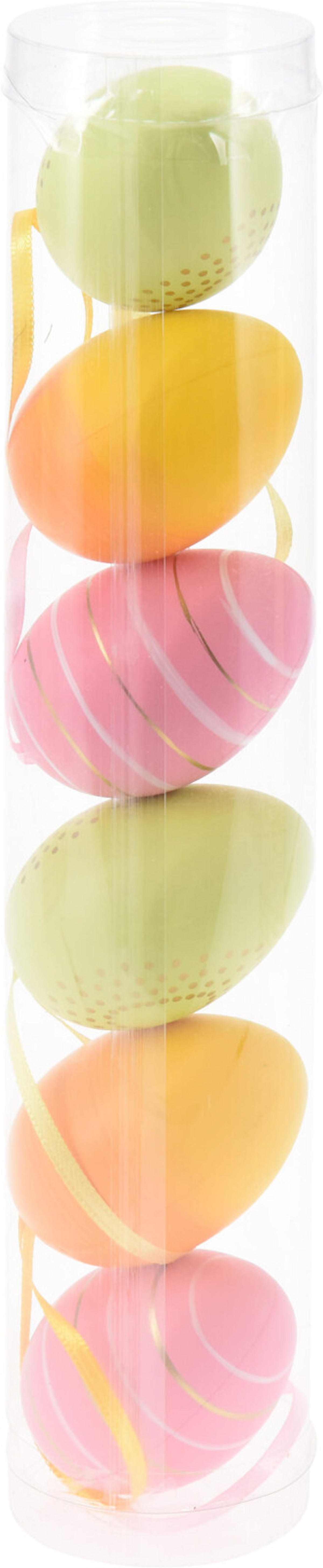 Paaseitjes 6cm set 6 stuks assorti